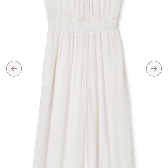 prAna Fernie Wide Leg Jumpsuit WHITE – TENCEL™ Modal | Size XL - Picture 7 of 9